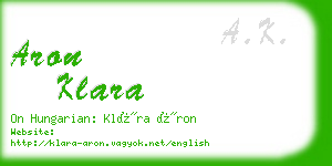 aron klara business card